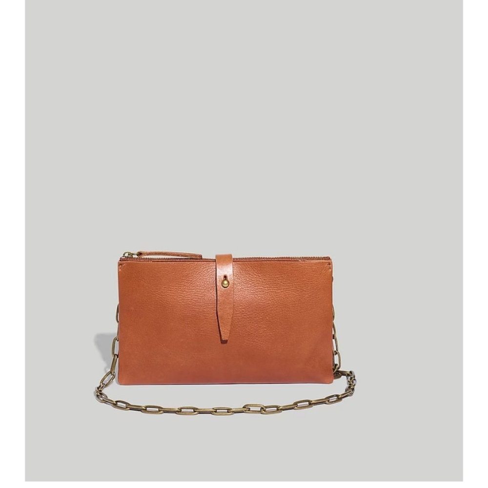 Madewell $98 The Transport Accordion Crossbody English Saddle NE431
